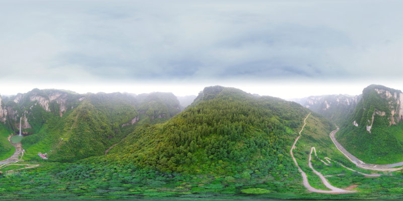 花垣县尖朵朵瀑布全景