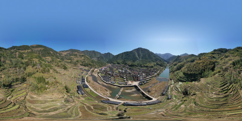 庆元县张村乡南阳村航拍全景